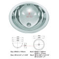 stainless steel single round sink bowl